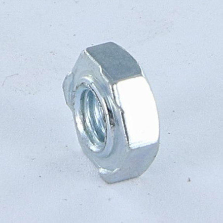 1 x Tuerca hexagonal para soldar M4 Acero cincado blanco
