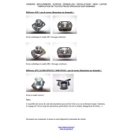 1 x Tuerca hexagonal para soldar M3 Acero bruto 14020