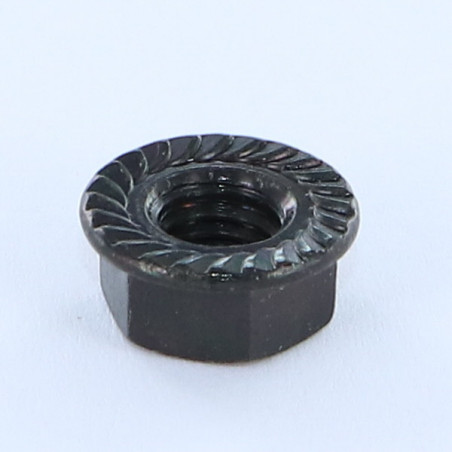 1 x Tuerca resalto dentado M10 Acero cincado negro