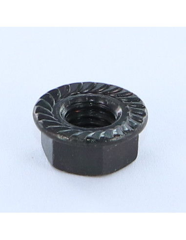 1 x Tuerca resalto dentado M5 Acero cincado negro
