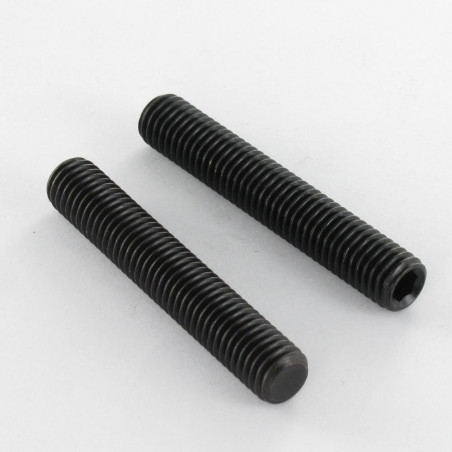 1 x Tornillo metales sin cabeza seis lados hueco llave de 6 M12X30 punta plana Acero bruto