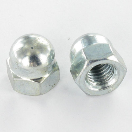 1 x Tuerca ciega M14 Acero cincado blanco