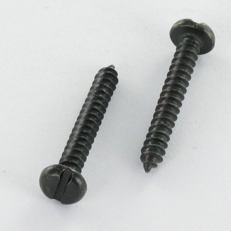 1 x Tornillo chapa cabeza cilíndrica ranura 3.5X16 Acero cincado negro