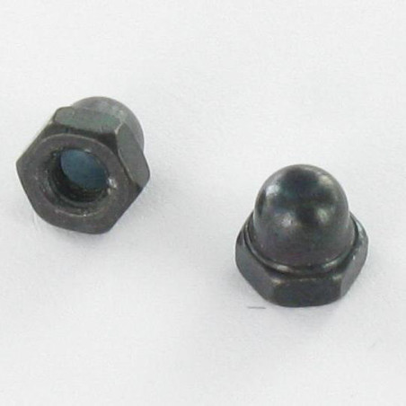 1 x Tuerca ciega M3 Acero cincado negro