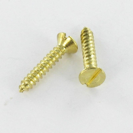 1 x Tornillo chapa cabeza fresada/testa svasat ranura 2.9X16 Acero latonado