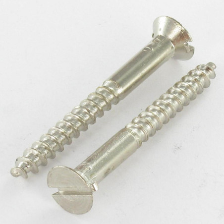 1 x Tornillo madera cabeza fresada/testa svasat ranura 5X35 Acero cromado