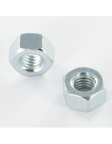 1 x Tuerca HH M6 grosor 6 Acero cincado blanco