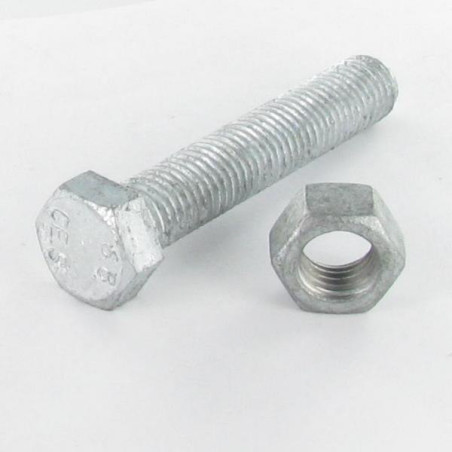 1 x Perno (vendido con tuerca) cabeza hexagonal M24X490 roscado en 150 Clase 6.8 fuerte resistencia a la corrosión Acero