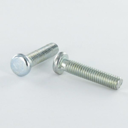 1 x Tornillo metales cabeza cilíndrica sin ranura M6X28 1 Cornezuelo Acero cincado blanco