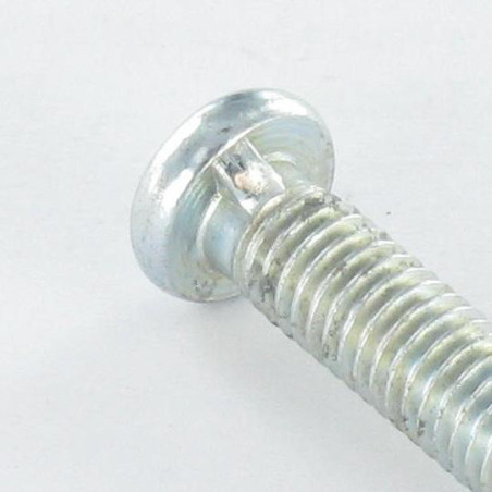 1 x Tornillo metales cabeza cilíndrica sin ranura M6X28 1 Cornezuelo Acero cincado blanco