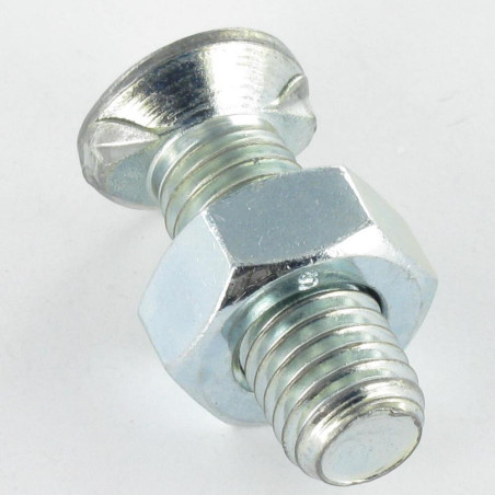 1 x Perno avellanado cabeza fresada/testa svasat M14X35 2 Cornezuelos Clase 8.8 Acero cincado blanco