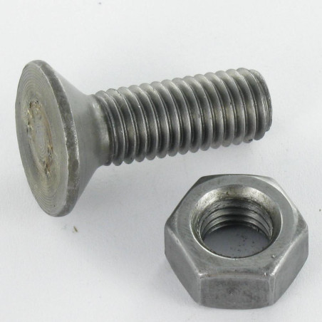 1 x Perno avellanado cabeza fresada/testa svasat M10X30 1 Cornezuelo Clase 8.8 Acero bruto