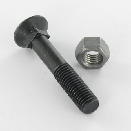 1 x Perno avellanado Cabeza fresada cuello cuadrado M12X30 Clase 12.9 Acero bruto