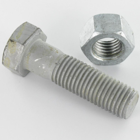 1 x Perno (vendido con tuerca) cabeza hexagonal M10X25 clase 6.8 Acero bruto GEOMET 500B