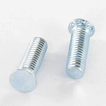 1 x Tornillo para remachar M4X15 Acero cincado blanco