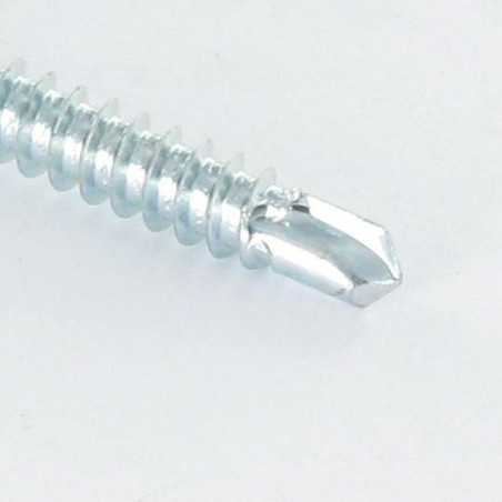 1 x Tornillo autoperforante cabeza fresada/testa svasat cuadrado 4.8X70 Acero cincado blanco