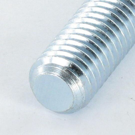 1 x Tornillo metales sin cabeza ranura M8X50 punta plana Acero cincado blanco