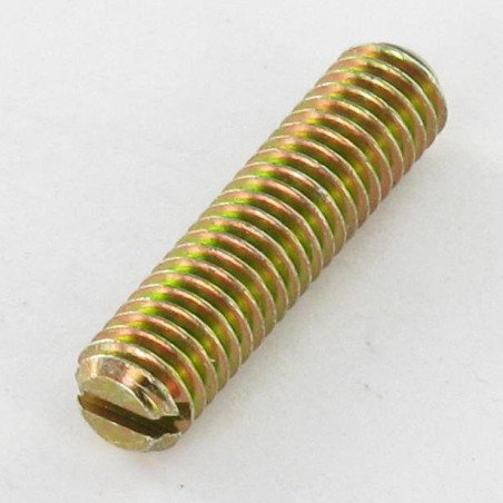 1 x Tornillo metales sin cabeza ranura M10X40 punta plana Bicromato