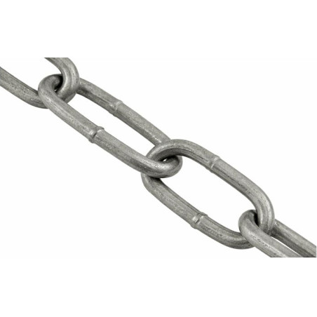 Cadena recta de eslabones largos fuerte resistencia a la corrosión Acero galvanizado en caliente