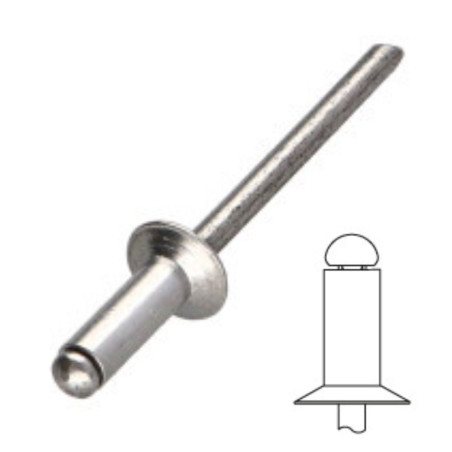 Remache Ciego cabeza fresada/testa svasat Cuerpo de aluminio / Potencia de aluminio