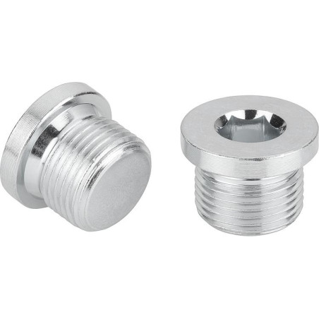 Tapón hexagonal hueco con reborde hexagonal hueco Inoxidable A2 GAS